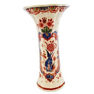 Vintage 1958 ROYAL DELFT Vase De Fles Pijnacker Holland IMARI Polychrome ESTATE